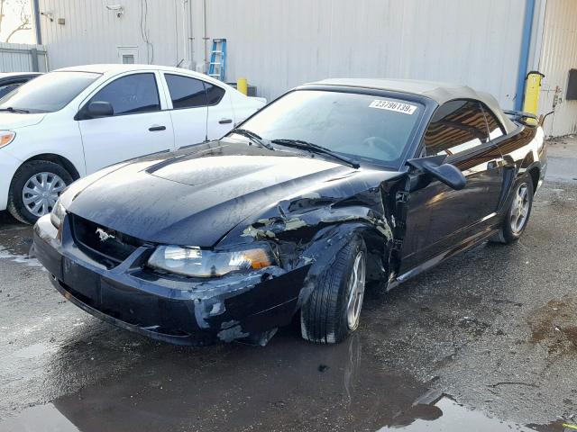 1FAFP44453F339127 - 2003 FORD MUSTANG BLACK photo 2