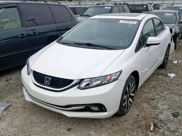 19XFB2F9XFE045274 - 2015 HONDA CIVIC EXL WHITE photo 2