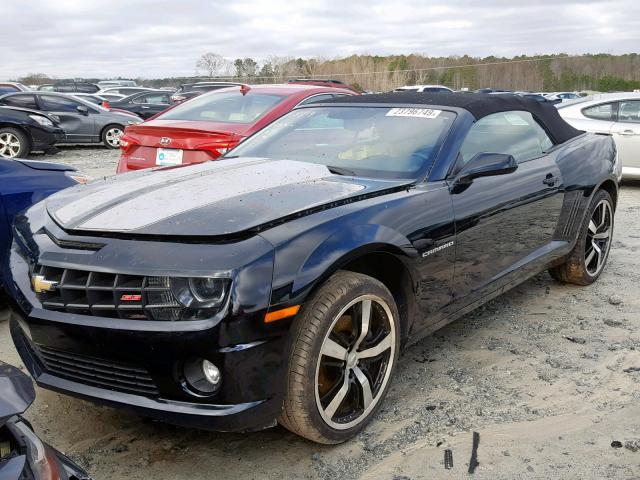 2G1FK3DJXC9110291 - 2012 CHEVROLET CAMARO 2SS BLACK photo 2