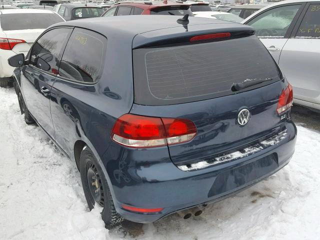WVWBA7AJ9AW388916 - 2010 VOLKSWAGEN GOLF 蓝色 照片 3