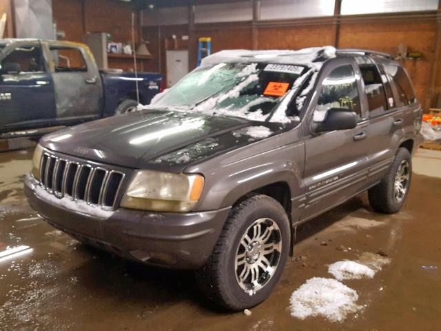 1J4GW58J12C283169 - 2002 JEEP GRAND CHER GRAY photo 2