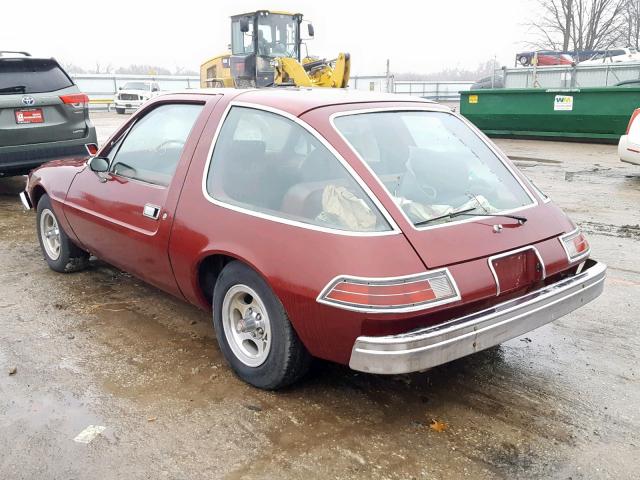 A50667A266893 - 1975 AMC PACER  MAROON photo 3