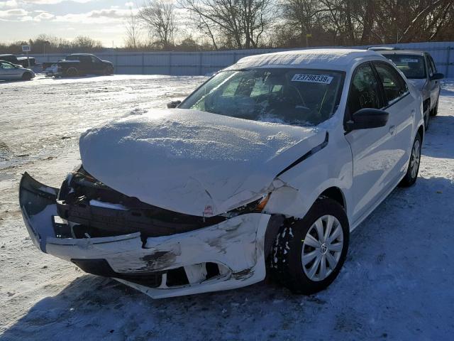 3VW2K7AJ9DM416678 - 2013 VOLKSWAGEN JETTA BASE WHITE photo 2