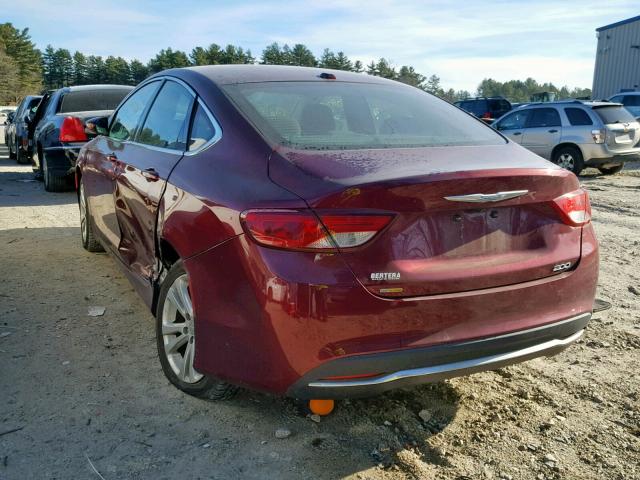 1C3CCCAB8FN688139 - 2015 CHRYSLER 200 LIMITE RED photo 3