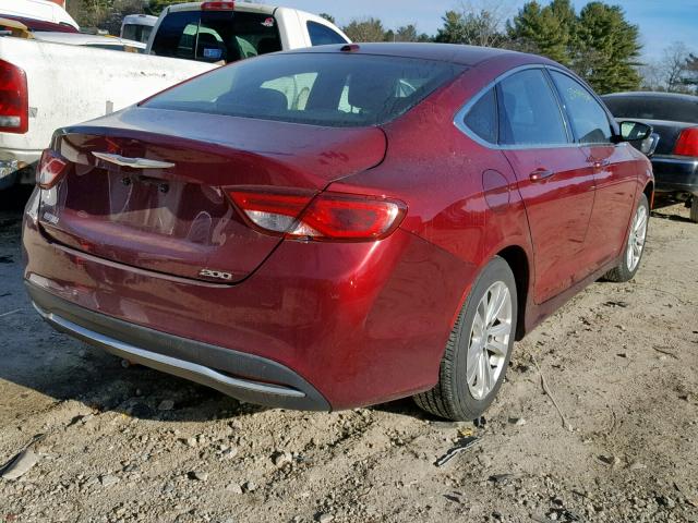 1C3CCCAB8FN688139 - 2015 CHRYSLER 200 LIMITE RED photo 4