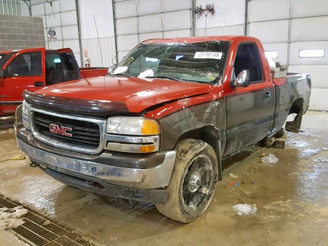 1GTEK14T0YZ298230 - 2000 GMC NEW SIERRA RED photo 2