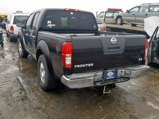 1N6AD07U36C435844 - 2006 NISSAN FRONTIER C BLACK photo 3