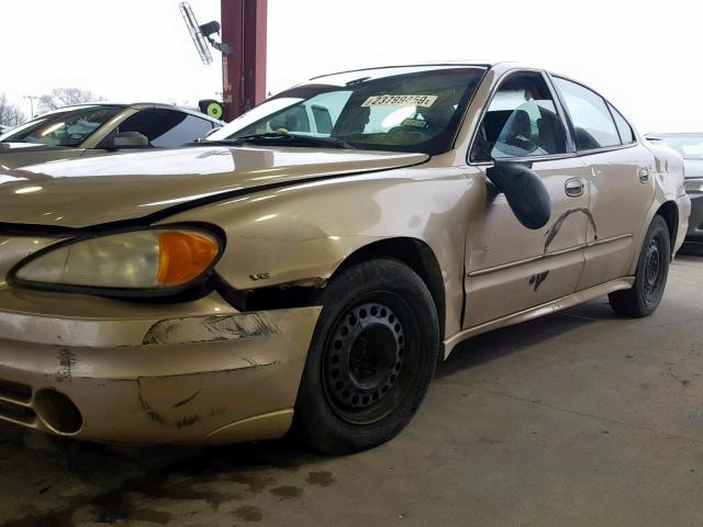 1G2NE52EX5M114542 - 2005 PONTIAC GRAND AM S GOLD photo 9