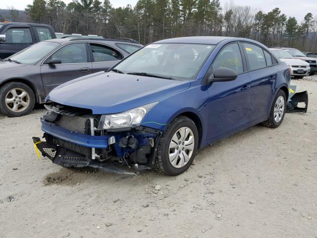 1G1PA5SH5D7200745 - 2013 CHEVROLET CRUZE LS BLUE photo 2