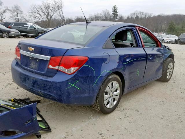 1G1PA5SH5D7200745 - 2013 CHEVROLET CRUZE LS BLUE photo 4