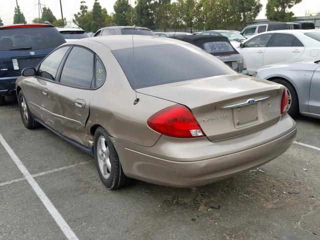 1FAFP55U52A225211 - 2002 FORD TAURUS SES BROWN photo 3