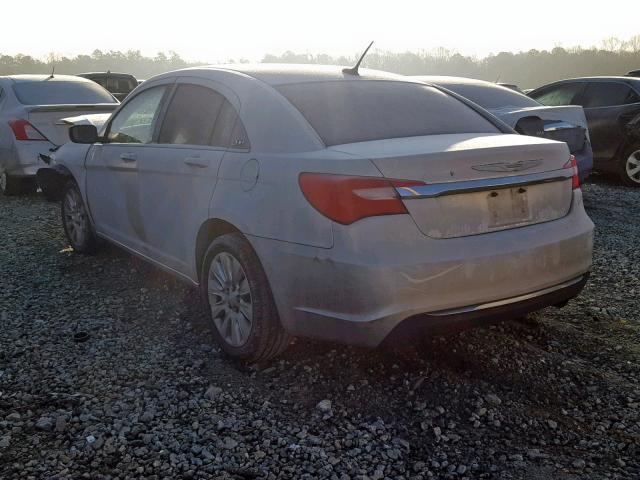 1C3CCBAB6CN268465 - 2012 CHRYSLER 200 LX SILVER photo 3