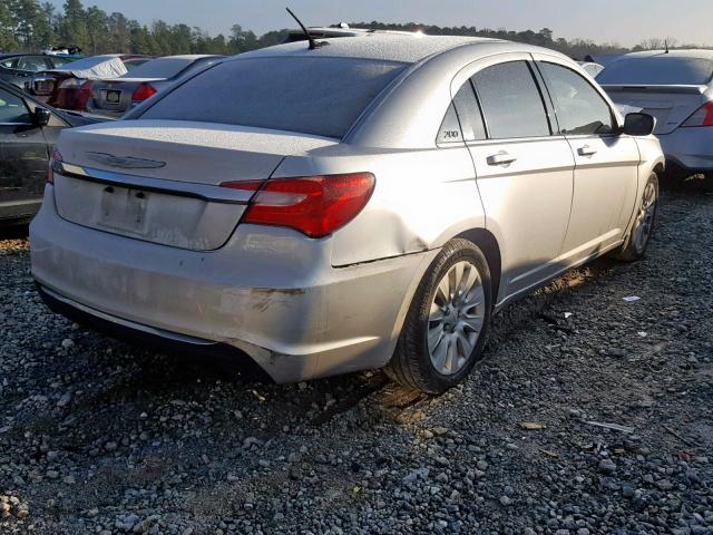 1C3CCBAB6CN268465 - 2012 CHRYSLER 200 LX SILVER photo 4