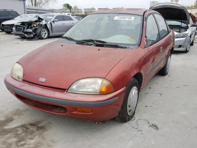 2C1MR5295V6728439 - 1997 GEO METRO LSI MAROON photo 2