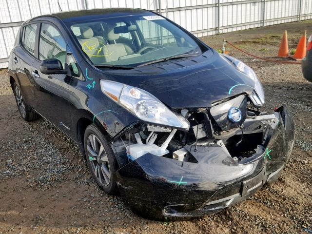 1N4AZ0CP8FC327780 - 2015 NISSAN LEAF S BLACK photo 1