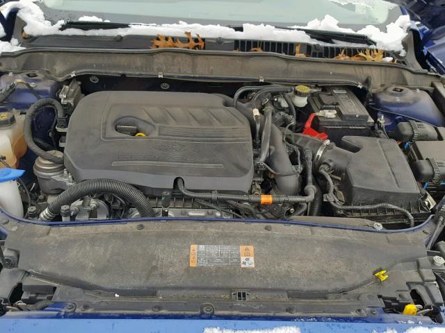 3FA6P0HD3ER352290 - 2014 FORD FUSION SE BLUE photo 7