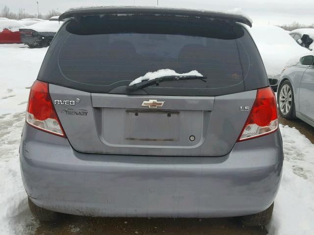 KL1TD66678B178253 - 2008 CHEVROLET AVEO BASE ნაცრისფერი ფოტო 9