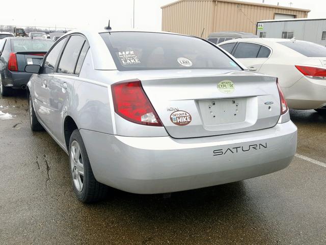1G8AJ55F67Z198756 - 2007 SATURN ION LEVEL SILVER photo 3