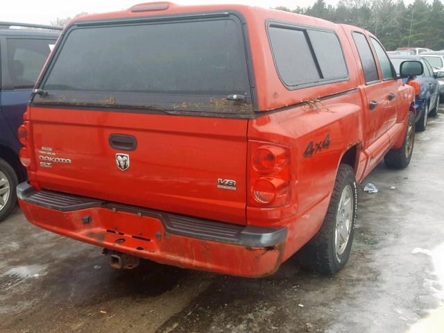 1D7HW48J06S712114 - 2006 DODGE DAKOTA QUA RED photo 3