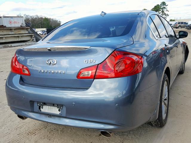 JN1CV6AR1AM460540 - 2010 INFINITI G37 BLUE photo 4