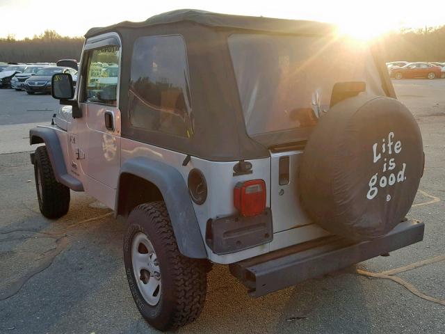 1J4FA39S33P367350 - 2003 JEEP WRANGLER C SILVER photo 3