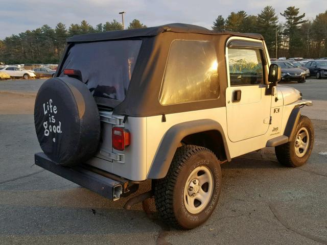 1J4FA39S33P367350 - 2003 JEEP WRANGLER C SILVER photo 4