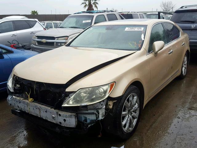 JTHBL46F275003738 - 2007 LEXUS LS 460 GOLD photo 2