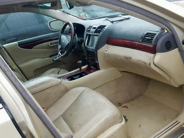 JTHBL46F275003738 - 2007 LEXUS LS 460 GOLD photo 5