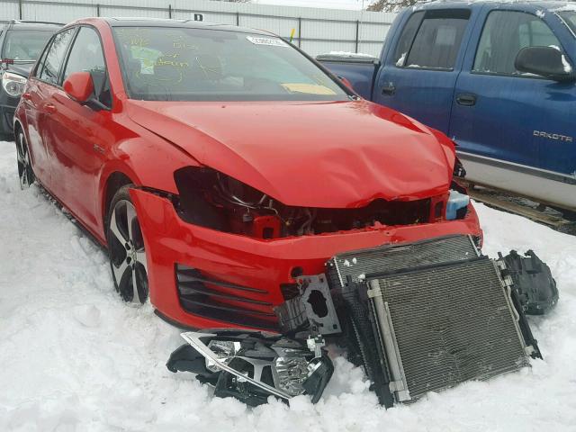 3VW547AU3HM025064 - 2017 VOLKSWAGEN GTI SPORT RED photo 1