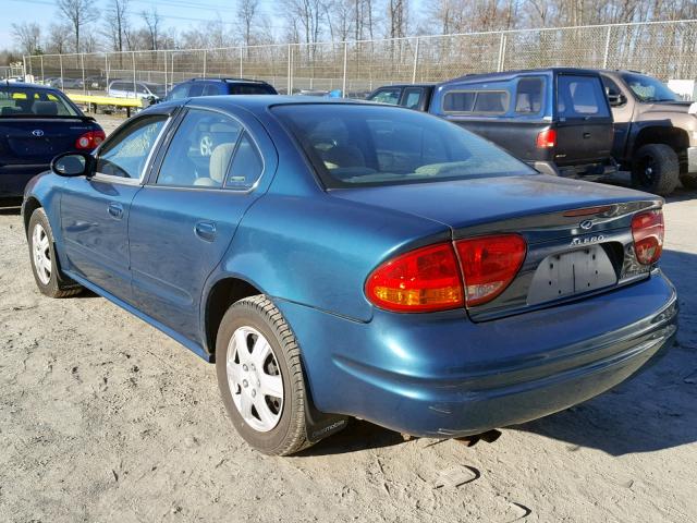 1G3NK52FX2C147474 - 2002 OLDSMOBILE ALERO GX GREEN photo 3