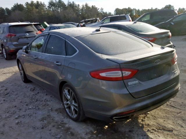 3FA6P0K99DR136432 - 2013 FORD FUSION TIT GRAY photo 3