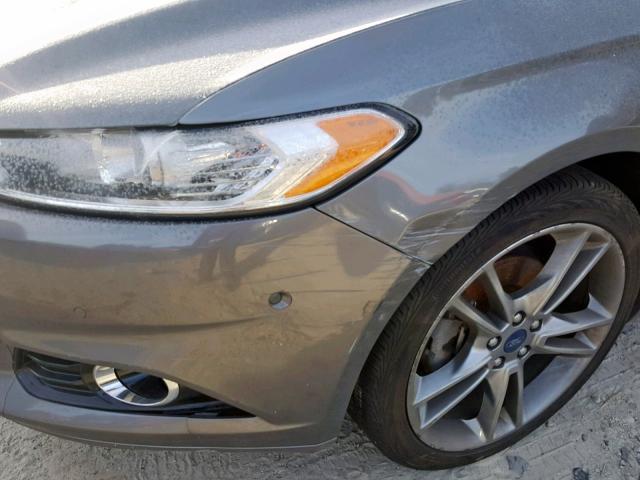 3FA6P0K99DR136432 - 2013 FORD FUSION TIT GRAY photo 9