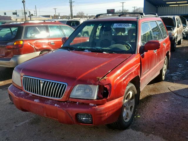 JF1SF65641H756320 - 2001 SUBARU FORESTER S RED photo 2