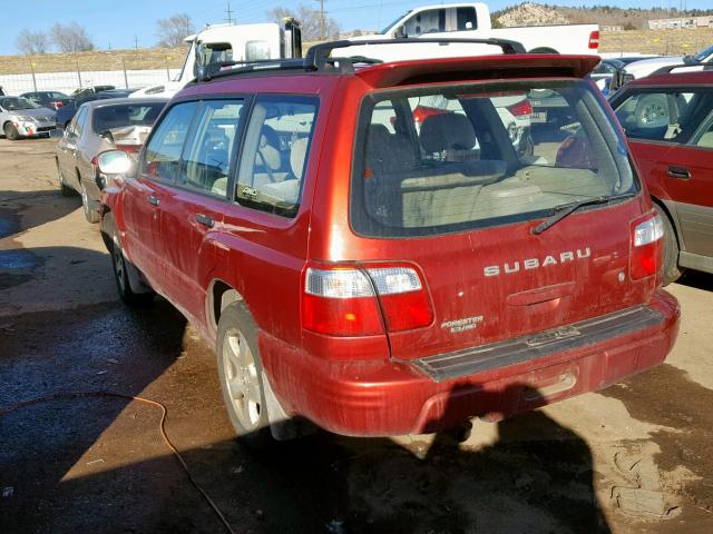 JF1SF65641H756320 - 2001 SUBARU FORESTER S RED photo 3