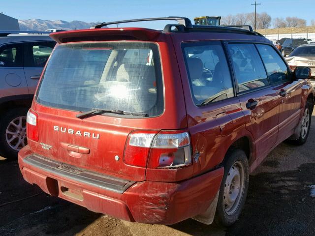 JF1SF65641H756320 - 2001 SUBARU FORESTER S RED photo 4