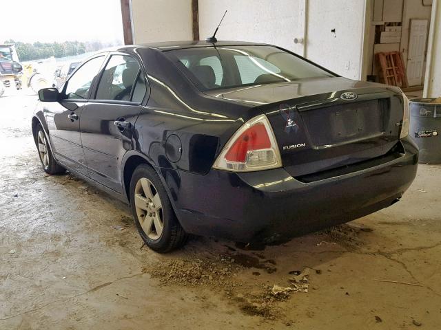 3FAHP07Z78R174507 - 2008 FORD FUSION SE BLACK photo 3