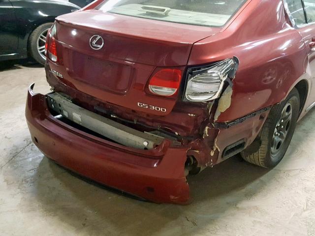 JTHBH96S565024027 - 2006 LEXUS GS GENERAT RED photo 9