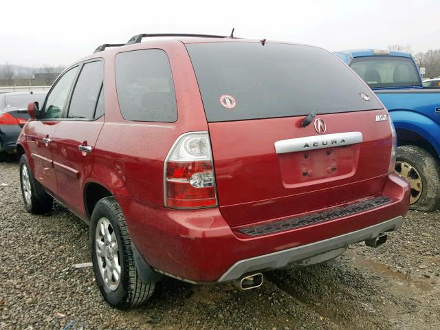 2HNYD18886H525880 - 2006 ACURA MDX TOURIN RED photo 3