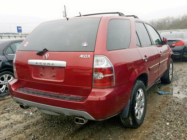 2HNYD18886H525880 - 2006 ACURA MDX TOURIN RED photo 4