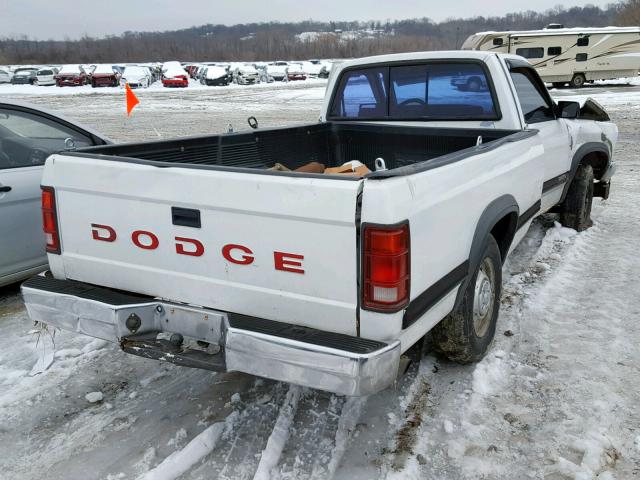 1B7FL26X8NS552925 - 1992 DODGE DAKOTA WHITE photo 4