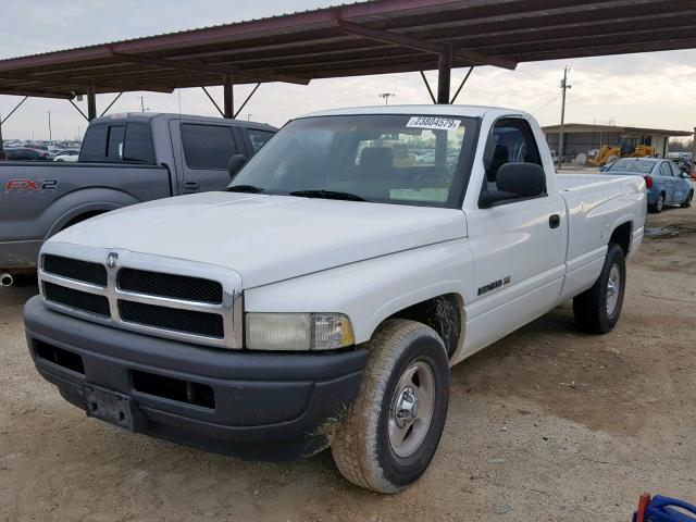 1B7HC16X51S749435 - 2001 DODGE RAM 1500 WHITE photo 2