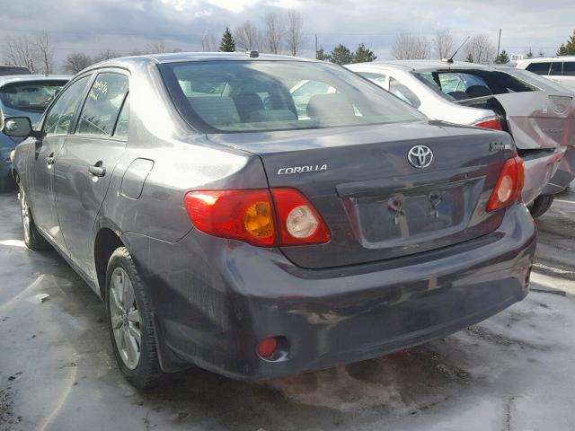 2T1BU40EX9C100268 - 2009 TOYOTA COROLLA BA GRAY photo 3