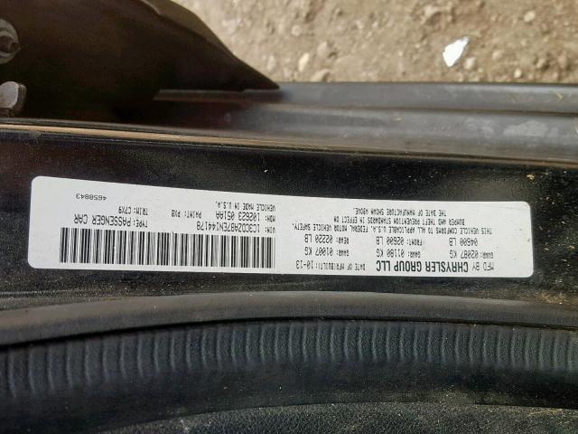 1C3CDZAB7EN144178 - 2014 DODGE AVENGER SE BLACK photo 10