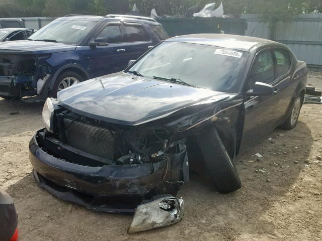 1C3CDZAB7EN144178 - 2014 DODGE AVENGER SE BLACK photo 2