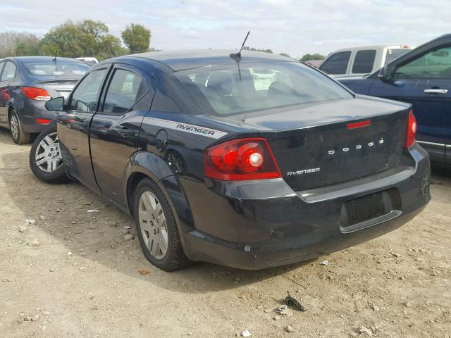 1C3CDZAB7EN144178 - 2014 DODGE AVENGER SE BLACK photo 3