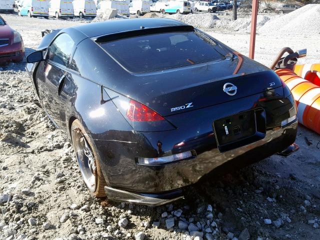 JN1BZ34D18M703210 - 2008 NISSAN 350Z COUPE BLACK photo 3