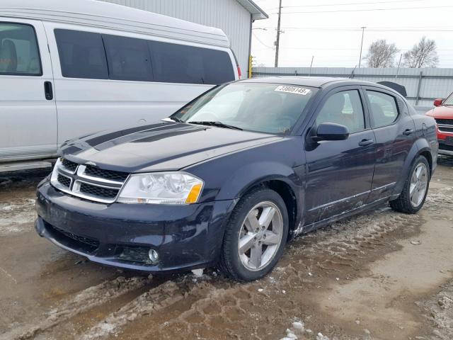 1B3BD2FG6BN519445 - 2011 DODGE AVENGER LU BLUE photo 2