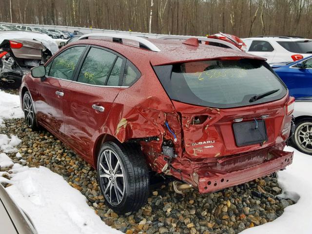 4S3GTAT62H3752997 - 2017 SUBARU IMPREZA LI RED photo 3