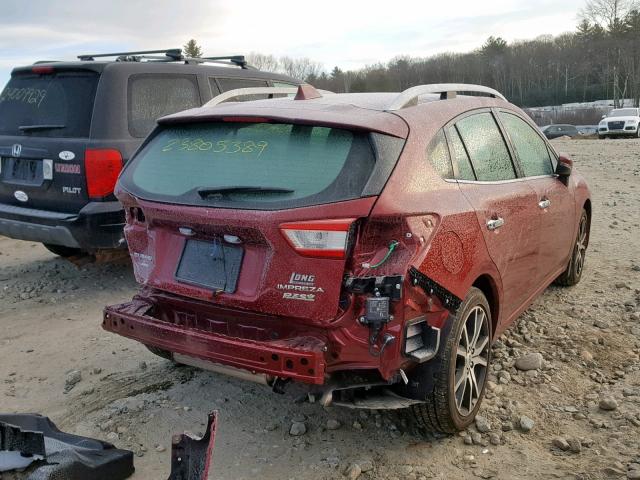 4S3GTAT62H3752997 - 2017 SUBARU IMPREZA LI RED photo 4