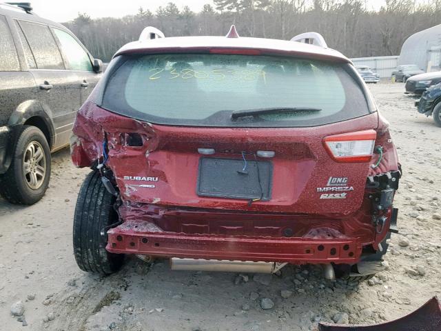 4S3GTAT62H3752997 - 2017 SUBARU IMPREZA LI RED photo 9